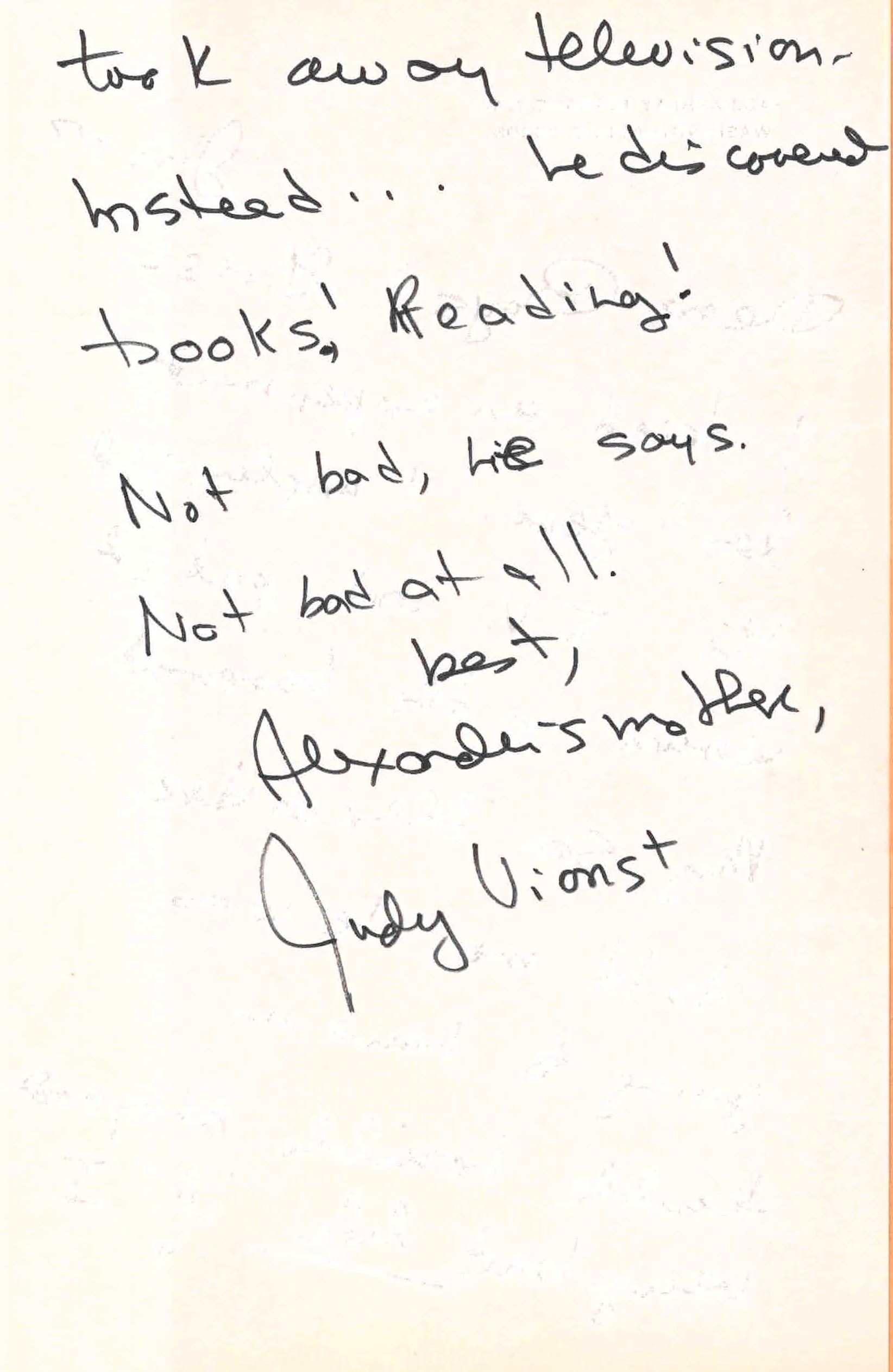 letter from judith viorst page 2