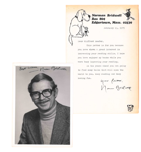 photo and letter of norman bridwell