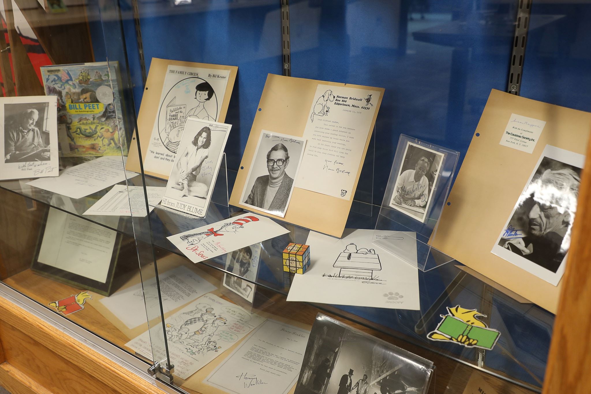 letters in the display case