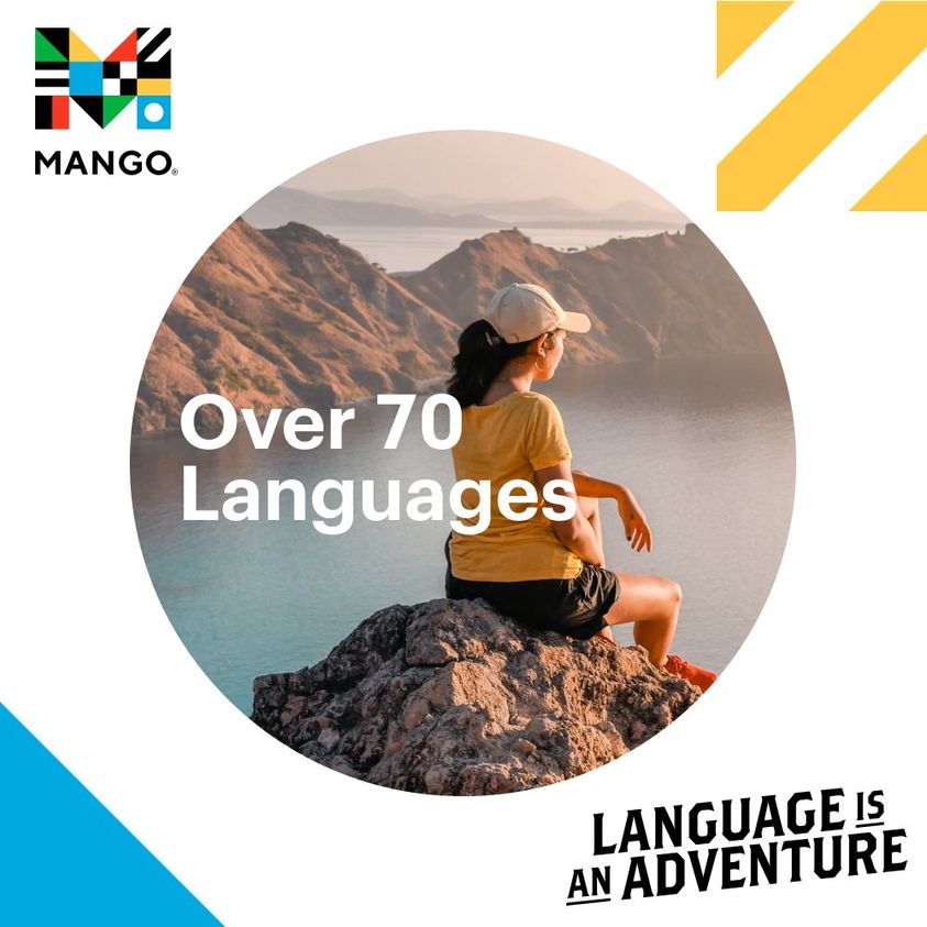 Mango: Over 70 languages. Language is an adventure.